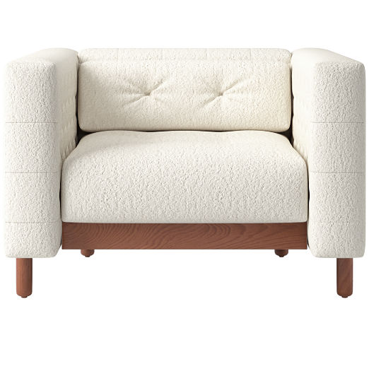 Tufted Chairs CB2 Canada   Marconi Tufted Accent Chair Wooly Sand 