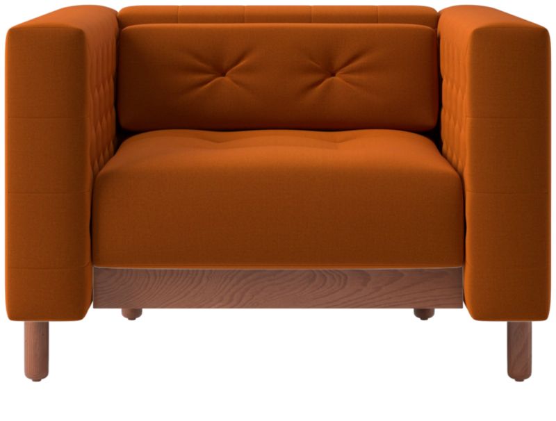 Marconi Tufted Accent Chair Luca Russet by Gianfranco Frattini - image 0 of 9