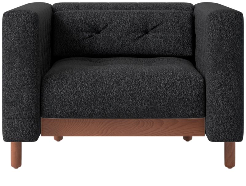 Marconi Tufted Accent Chair Bloce Noir by Gianfranco Frattini - image 0 of 9