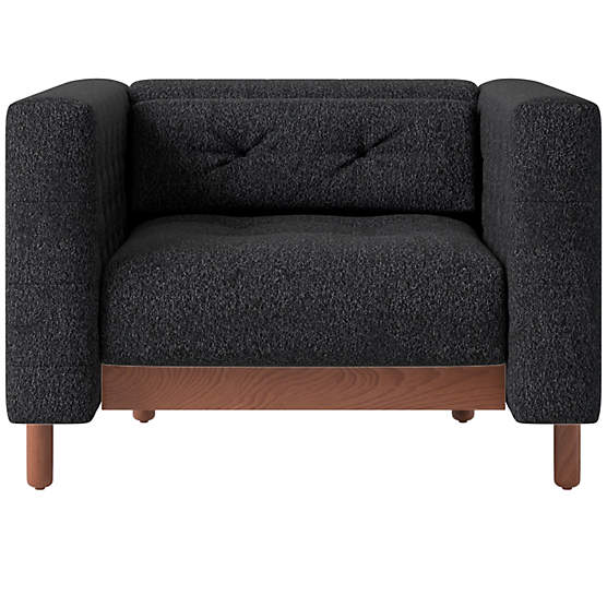 Marconi Tufted Accent Chair Bloce Noir by Gianfranco Frattini