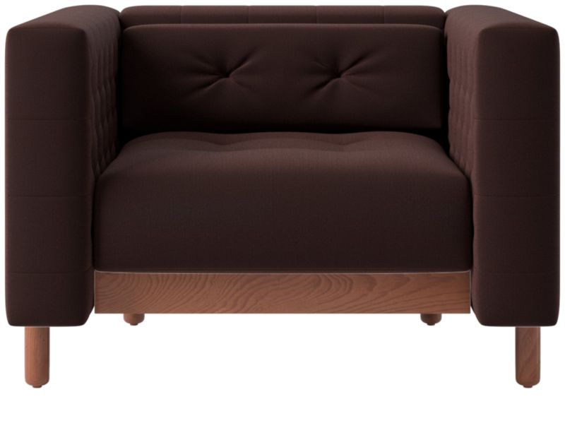 Marconi Tufted Accent Chair Luca Espresso by Gianfranco Frattini - image 0 of 9