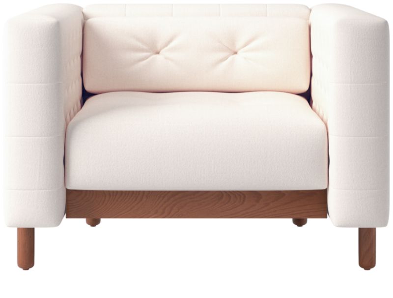 Marconi Tufted Accent Chair Biba Frost by Gianfranco Frattini - image 0 of 9