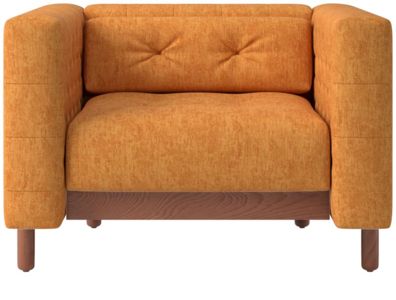 Marconi Tufted Accent Chair Dream Ginger Tea by Gianfranco Frattini - image 0 of 9