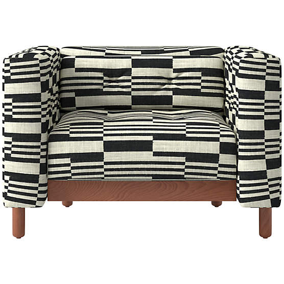 Marconi Tufted Accent Chair Piano Domino by Gianfranco Frattini