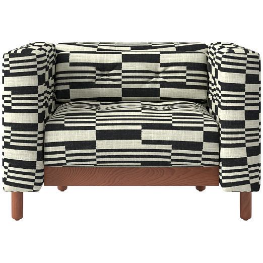 Marconi Tufted Accent Chair Piano Domino by Gianfranco Frattini