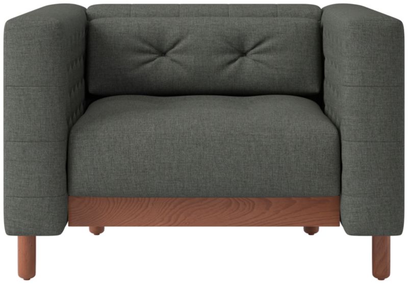 Viewing product image Marconi Tufted Accent Chair Taylor Charcoal by Gianfranco Frattini - image 1 of 9