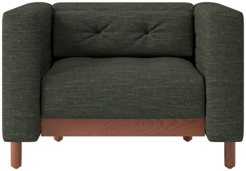 Marconi Tufted Accent Chair Curious Evergreen by Gianfranco Frattini - image 0 of 9