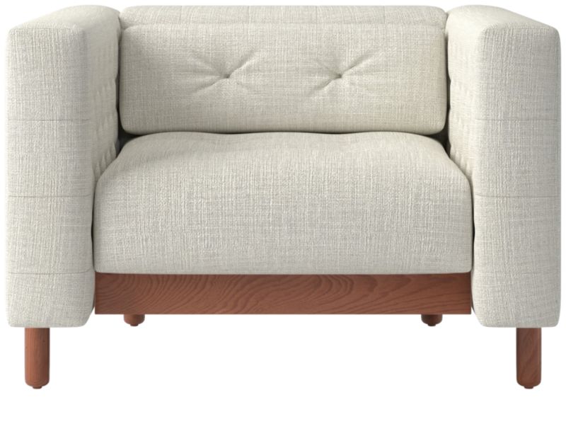 Marconi Tufted Accent Chair Lindy Snow by Gianfranco Frattini - image 0 of 9