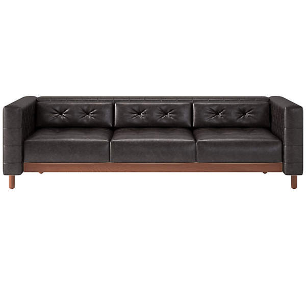 Marconi 3 Seater Tufted Leather Sofa