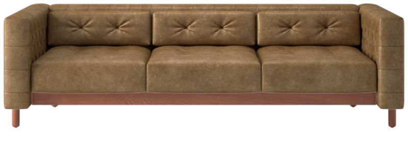 Marconi 3-Seater Tufted Leather Sofa Bello Saddle by Gianfranco Frattini - image 0 of 8