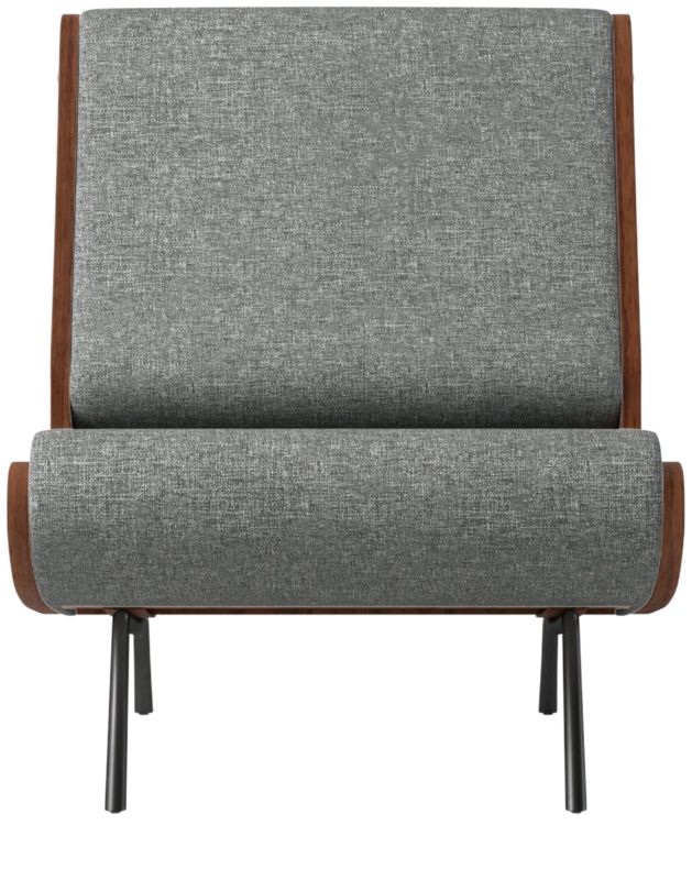 Meda Armless Lounge Chair Hatch Charcoal by Gianfranco Frattini - image 0 of 8