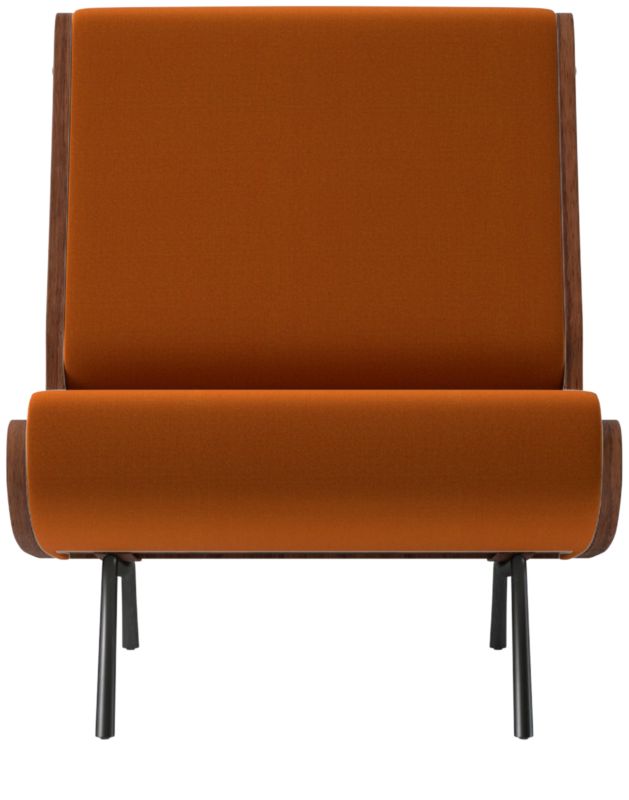 Meda Armless Lounge Chair Luca Russet by Gianfranco Frattini - image 0 of 8