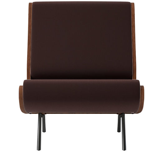 Meda Armless Lounge Chair Luca Espresso by Gianfranco Frattini