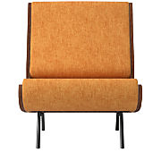 Meda Ivory Wool Armless Lounge Chair by Gianfranco Frattini