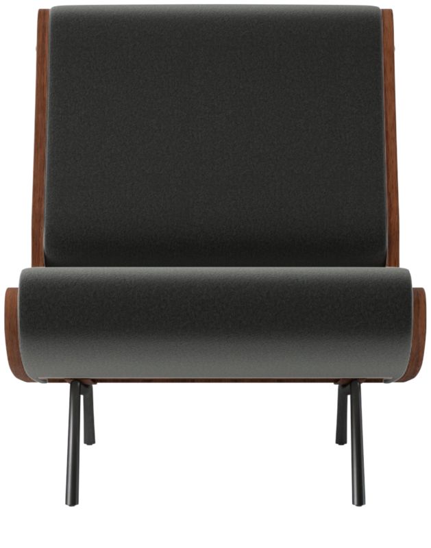 Viewing product image Meda Armless Lounge Chair Dale Dark Grey by Gianfranco Frattini - image 1 of 8