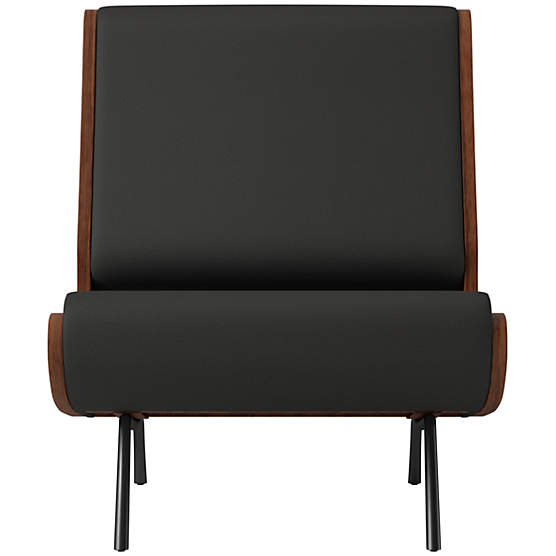 Meda Armless Lounge Chair Kanvas Ebony by Gianfranco Frattini