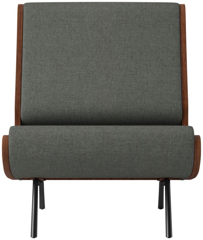 Meda Armless Lounge Chair Taylor Charcoal by Gianfranco Frattini - image 0 of 8