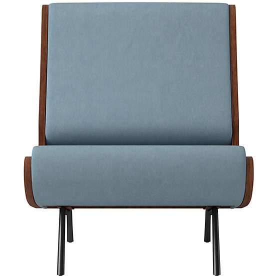 Meda Armless Lounge Chair Lisbon Wedgewood by Gianfranco Frattini