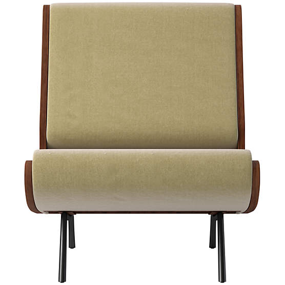 Meda Armless Lounge Chair Luca Camel by Gianfranco Frattini