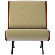 Meda Ivory Wool Armless Lounge Chair by Gianfranco Frattini