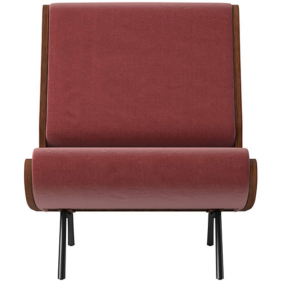 Meda Armless Lounge Chair Luca Rose
