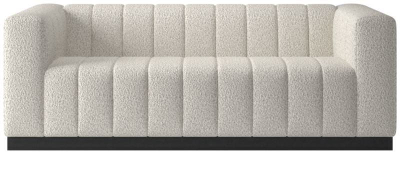 Forte 81" Channeled Sofa with Black Legs Bloce Grey - image 0 of 2