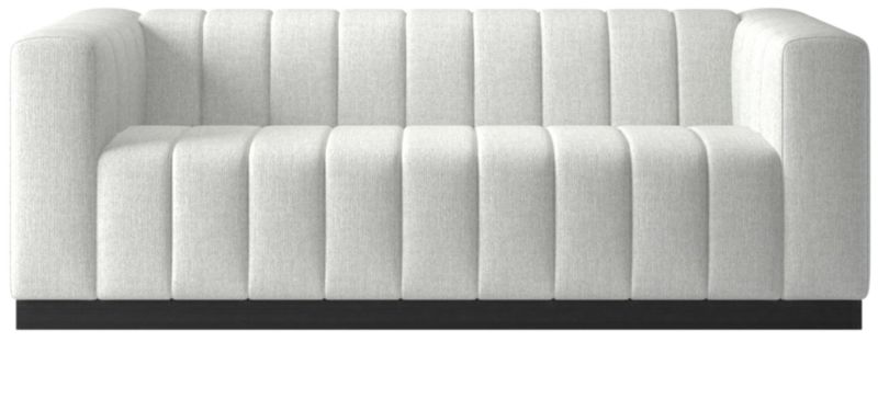 Forte 81" Channeled Sofa with Black Legs Elliot Dove - image 0 of 2