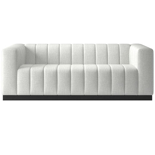 Forte 81" Channeled Sofa with Black Legs Elliot Dove