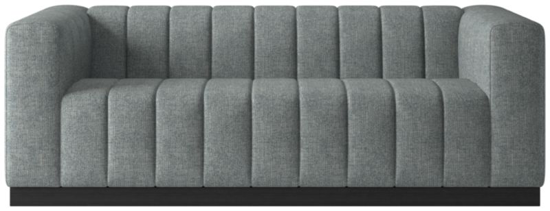 Forte 81" Channeled Sofa with Black Legs Nomad Charcoal - image 0 of 2