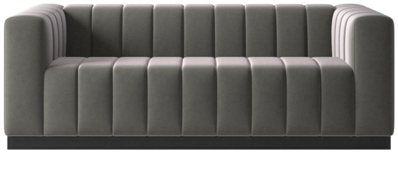 Forte 81" Channeled Sofa with Black Legs Luca Storm - image 0 of 2