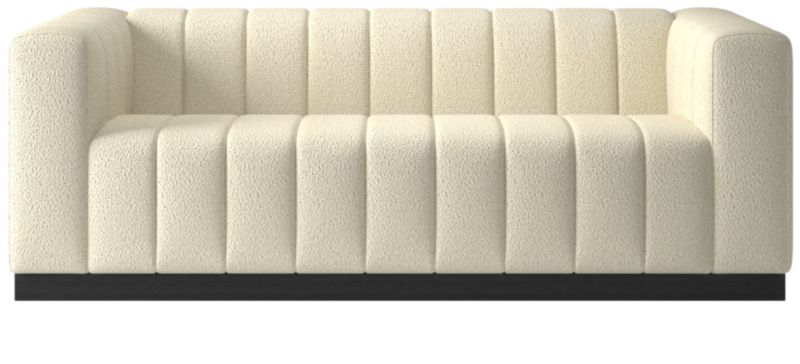 Forte 81" Channeled Sofa with Black Legs Bloce Cream - image 0 of 2