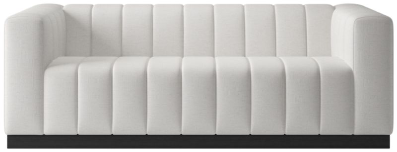 Forte 81" Channeled Sofa with Black Legs Curious Linen - image 0 of 2