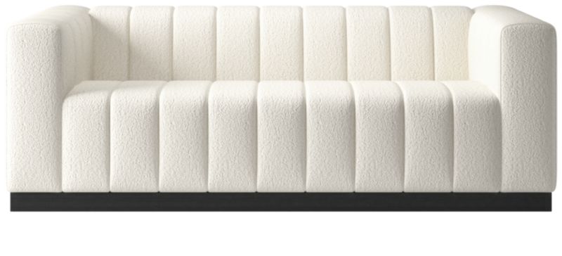 Forte 81" Channeled Sofa with Black Legs Wooly Sand - image 0 of 2