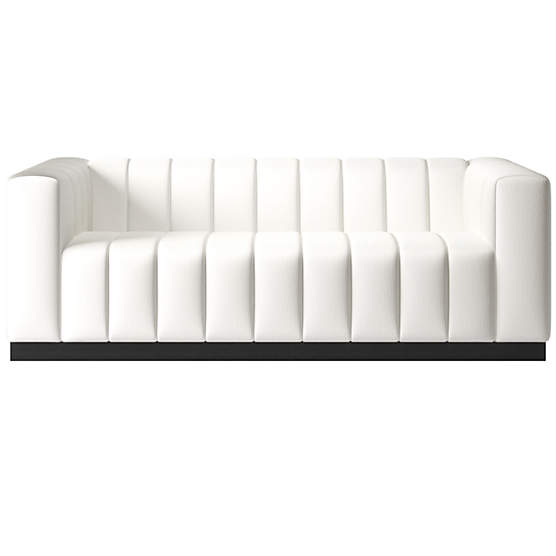 Forte 81" Channeled Sofa with Black Legs Dream Pina Colada