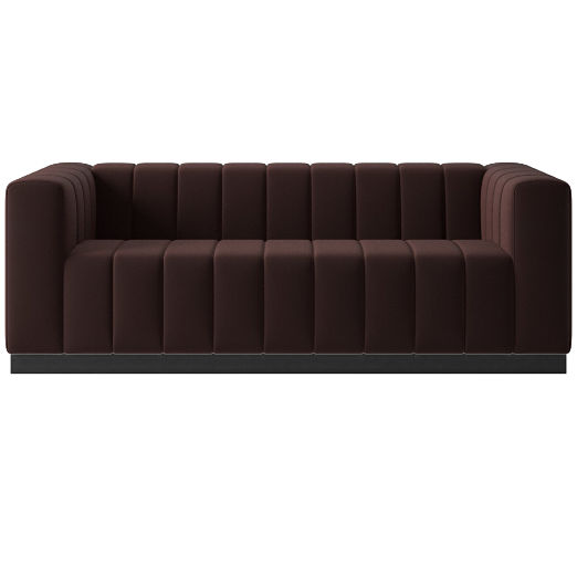 Forte 81" Channeled Sofa with Black Legs Luca Espresso