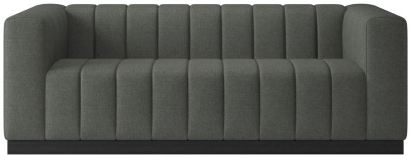 Forte 81" Channeled Sofa with Black Legs Taylor Charcoal - image 0 of 2