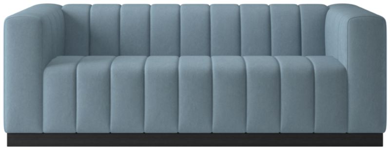 Forte 81" Channeled Sofa with Black Legs Lisbon Wedgewood - image 0 of 3