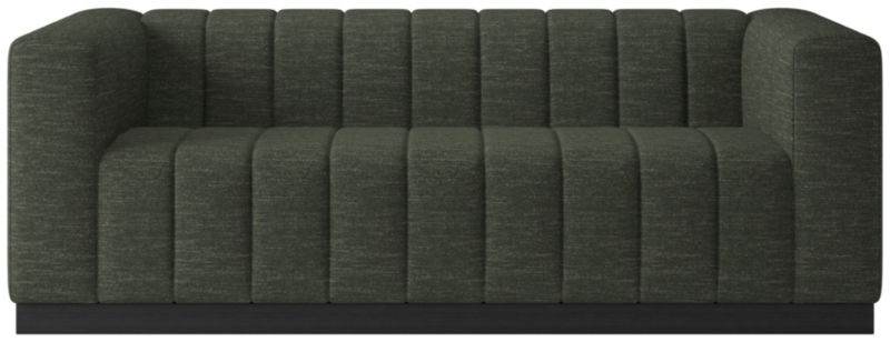 Forte 81" Channeled Sofa with Black Legs Curious Evergreen - image 0 of 2