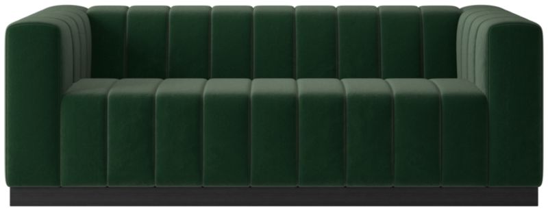 Forte 81" Channeled Sofa with Black Legs Luca Juniper - image 0 of 2