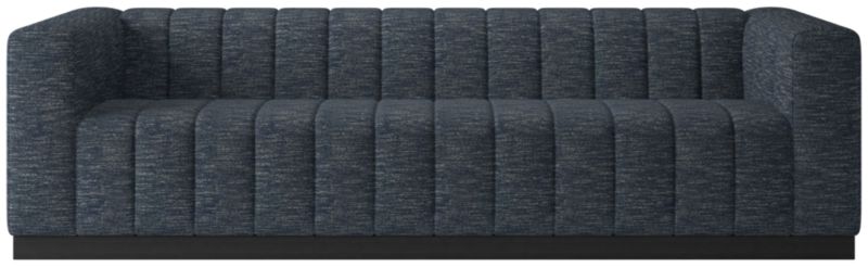 Forte 101" Extra-Large Channeled Sofa with Black Base Curious Eclipse - image 0 of 2