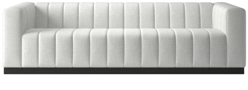 Forte 101" Extra-Large Channeled Sofa with Black Base Elliot Dove - image 0 of 3