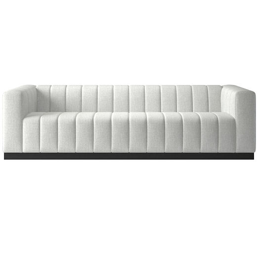 Forte 101" Extra-Large Channeled Sofa with Black Base Elliot Dove