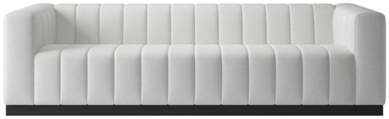 Forte 101" Extra-Large Channeled Sofa with Black Base Curious Linen - image 0 of 2