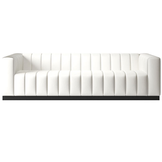 Forte 101" Extra-Large Channeled Sofa with Black Base Dream Pina Colada