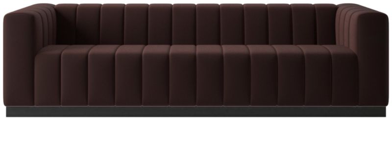 Forte 101" Extra-Large Channeled Sofa with Black Base Luca Espresso - image 0 of 3