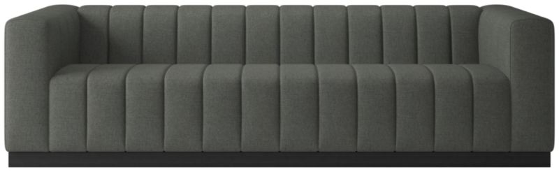 Forte 101" Extra-Large Channeled Sofa with Black Base Taylor Charcoal - image 0 of 2