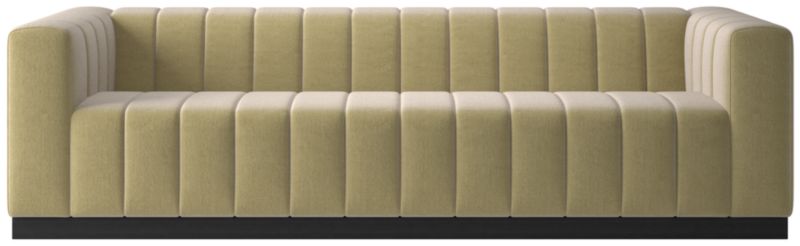 Forte 101" Extra-Large Channeled Sofa with Black Base Luca Camel - image 0 of 2