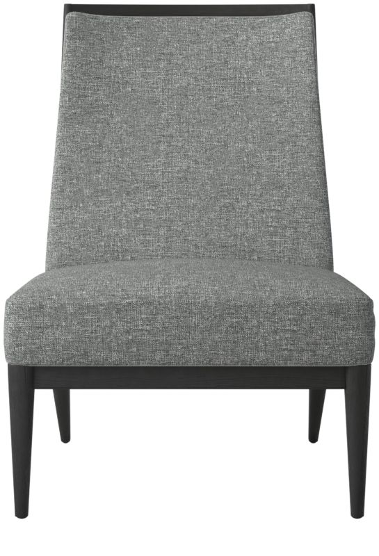 Slipper Chair with Black Legs Model 400 Hatch Charcoal by Paul McCobb - image 0 of 7