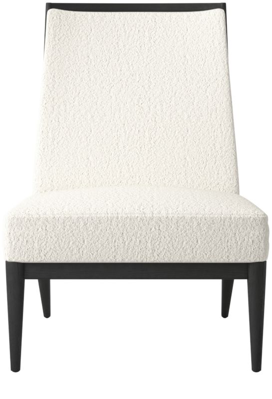 Slipper Chair with Black Legs Model 400 Wooly Sand by Paul McCobb - image 0 of 7