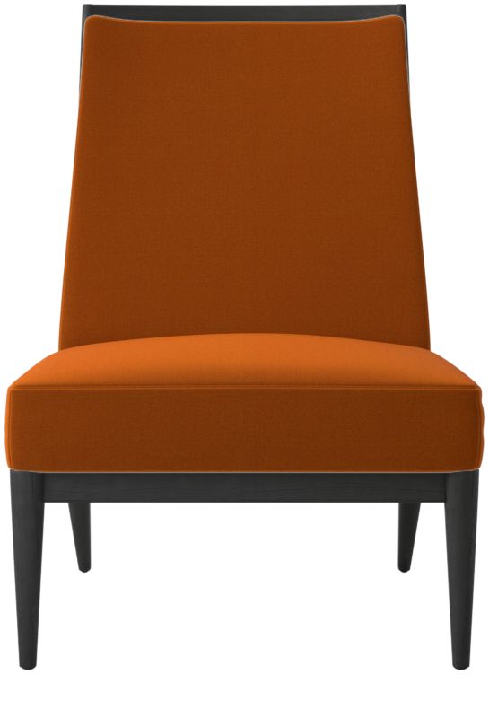 Slipper Chair with Black Legs Model 400 Luca Russet by Paul McCobb - image 0 of 7